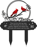 Cardinal Grave Decorations for Cemetery, Metal Memorial Stakes Grave by RNGMSI