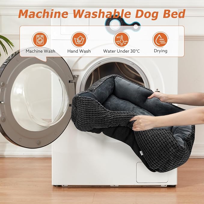 MIXJOY Large Dog Bed for Large Medium Small Dogs, Rectangle Washable Orthopedic - Image 7
