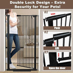 Fairy Baby 51.18" Extra Tall Pet Cat Gate, 48.5"-56.2" Extra Wide Baby Gate - Image 4