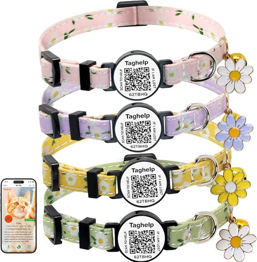 4 PCS Cute Flower Cat Collar by Taghelp