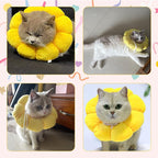 KUDES Cat Small Dog Recovery Collar, Cute Sunflower Neck Cone After Surgery - Image 2