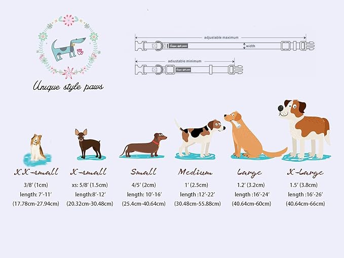 Unique style paws Dog Collar Metal Buckle Maple Leaves Collar Gift Durable Cute - Image 6