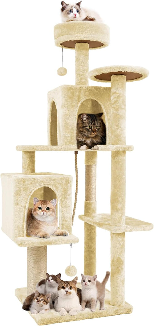 58.5inch Large Cat Tree Tower Condo by TSCOMON