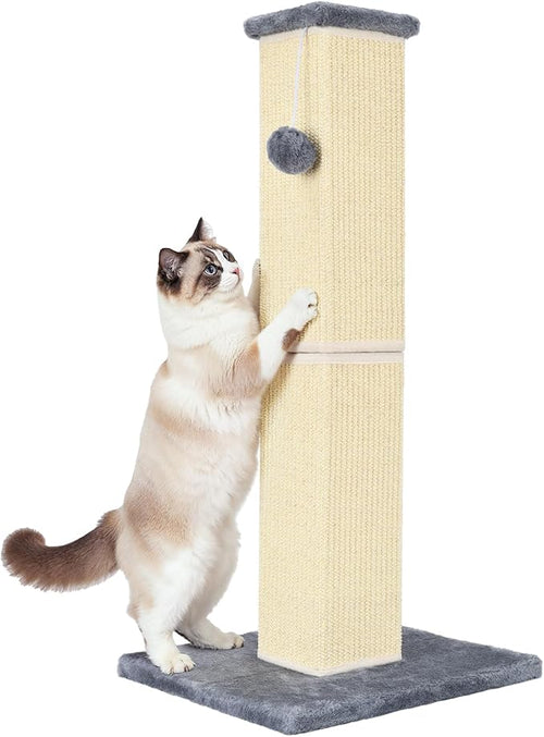 32" Tall Cat Scratching Post for Large Indoor Cats & Kittens, Cat Scratcher by YULOYI