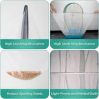 Large Bird Cage Cover, Bird Cage Seed Catcher, Adjustable Soft Airy Nylon Mesh - Image 2