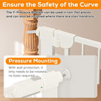 29.5-40.6" Magnetic Baby Gate for Stairs, Baby Safety Essentials, Auto Close - Image 8