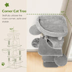Globlazer Corner Cat Tree for Large Cats, 66inch Tall Curved Series Large Cat - Image 2