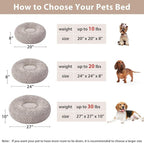 WNPETHOME Calming Dog Bed Cat Bed Donut, Faux Fur Pet Bed Self-Warming Donut - Image 3