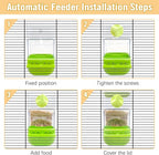 BNOSDM No Mess Bird Cage Feeders Automatic Bird Feeder Parrot Cage Accessories - Image 6