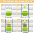 BNOSDM Automatic Bird Feeder Water Dispenser Set No Mess Bird Cage Feeders - Image 4
