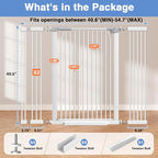 40.5"-54.7" Baby Gates for Doorways, 40.5" Tall Dog Gate Indoor, Walk Through - Image 8