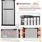 Lumizone Extra Tall Pet Gate 55.12" High Pressure Mounted 34.06"-38.38" Extra - Image 9