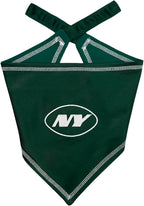 Pets First NFL New York Jets TIE Bandana, Size Large/X-Large. Dog Bandana Scarf by PETSFIRST