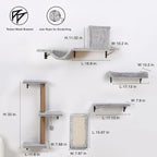 5-in-1 Cat Wall Shelves, Perch & Lounge - Image 5