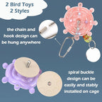 Bird Toys for Parakeets, Colorful Parakeet Toys Wheel, Interactive Spinner - Image 5