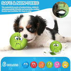 3.14" Squeaky Dog Toys Funny Smile Face Chewing Latex Rubber Soft Fetch Play - Image 3