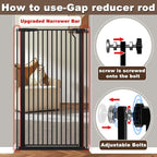 Fairy Baby 51.18" Extra Tall Cat Gate, 29.5"-32.6" Adjustable Width Auto Close - Image 6