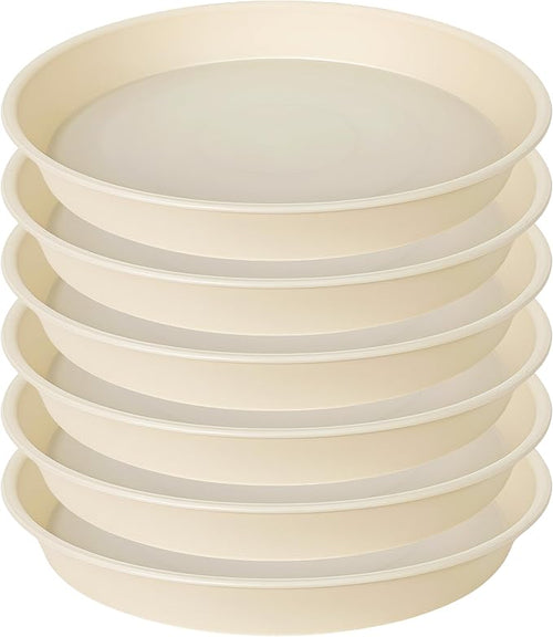 6 Pack of 8 inch Plant Saucer Blue, Plastic Plant Water Tray 8 inch Round by Bleuhome