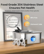 oneisall Dog Water Fountain for Large Dogs, 10L/2.6Gal Dog Fountain Water Bowl - Image 8