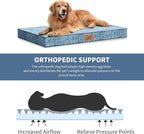 Outdoor Large Washable Dog Bed, Orthopedic Egg Crate Foam Dog Crate Mat - Image 5