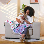 Luciphia 1 Pack 3 Blankets Fluffy Premium Fleece Pet Blanket Flannel Paw Bone - Image 4