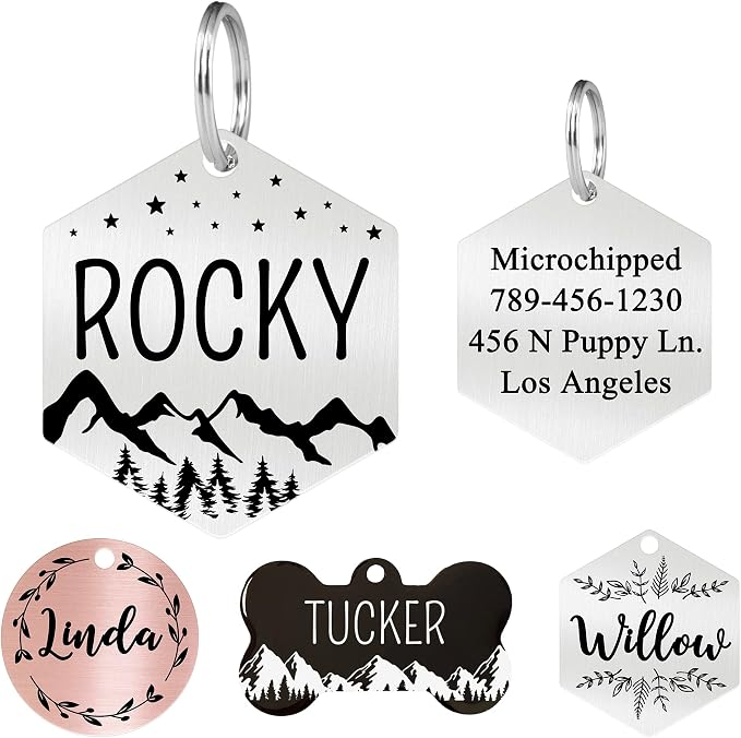 Ultra Joys Stainless Steel Pet ID Tag by UltraJoys