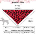 ADOGGYGO Valentine Dog Bandana 2 Pack, Reversible Red Pink Heart Pet Scarf Bib - Image 4