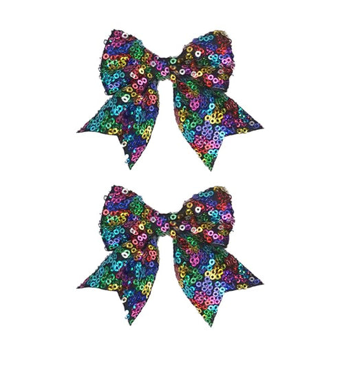 3-inch Sequined Bow Hair Clips For Baby Girls, Kids and Young Women Birthday by Koolgil