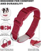 Dynmeow Soft and Breathable Cotton Dog Collar, Durable Adjustable Heavy-Duty - Image 7