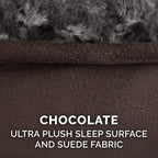 Furhaven Replacement Dog Bed Cover Ultra Plush Faux Fur & Suede Contour Luxe - Image 4