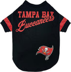 NFL Tampa Bay Buccaneers Dog & Cat T-Shirt, Small. Football PET TEE by PETSFIRST