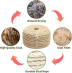 Natural Sisal Rope 1/4 Inch by 32-Feet - Image 4