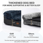 Black Orthopedic Dog Beds for Extra Large Dogs, Removable Washable Cover - Image 3