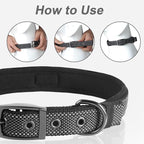 PetiFine Dog Collar for Large Dogs, Neoprene Padded and Adjustable, Reflective - Image 6