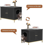 Homhedy Cat Litter Box Enclosure, Cat Washroom Furniture - Image 6