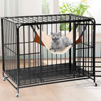 JOYELF Cat Hammock Bed, Large Reversible Cat Cage Hammock Hanging Soft Pet Bed - Image 7
