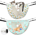 Unittype 2 Pieces Cat Cage Hammock Hanging Pet Bed Double Layer Soft Plush by Unittype