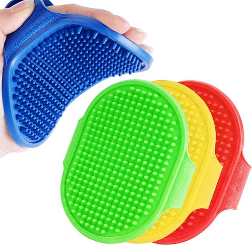 4 Pack Dog Grooming Brush, Premium Soft Silicone Pet Bath Brushes by Brillirare