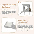 NUNU LAB Cat Wall Shelves Set, Scratching Post, Wall Shelves - Image 4