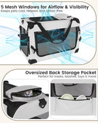 Extra Large Cat Carrier for 2 Cats, Portable Soft-Sided Pet Carrier for Small - Image 4