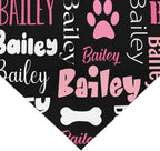 Personalized Dog Bandanas Custom Neckwear Name Button Anti-loosening Dog Scarf - Image 2