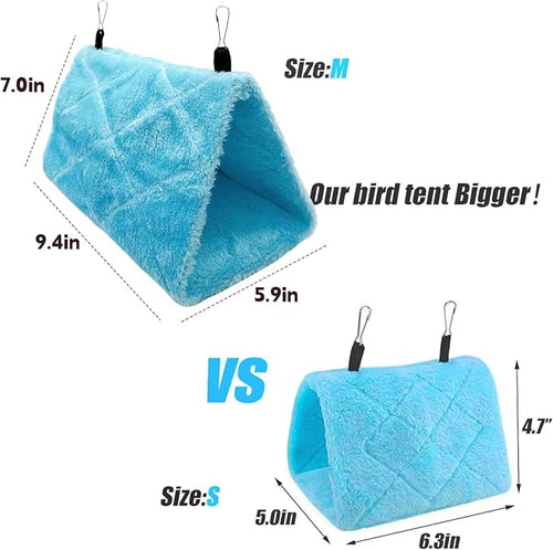 4Pcs Bird Tent Plush Hammock Warm Hut Hanging Parrot Nest - Image 2