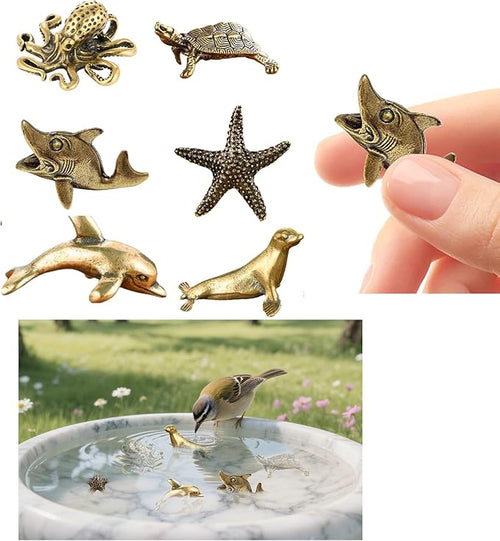 6 Pcs Copper Bath Disks Ornaments Mini Ocean Animal Shape– Starfish Turtle by Unknown