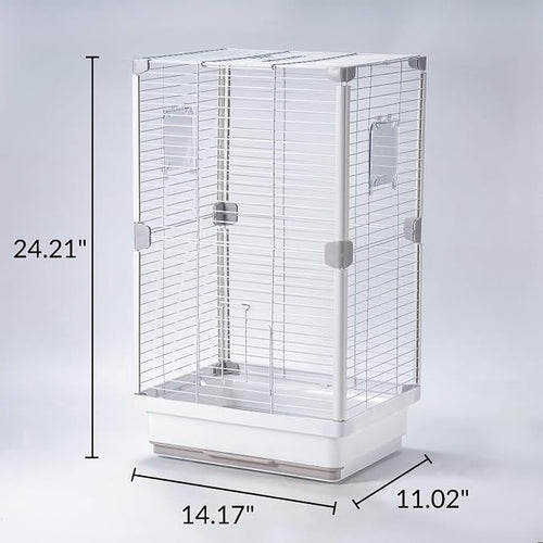 24" Portable Double-Layer Bird Cage, Travel Parrot Carrier - Image 2