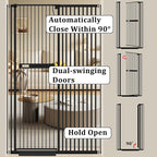 WAOWAO 71" Extra Tall Cat Pet Gate 29.92-45.66" Wide Pressure Mounted Walk - Image 5