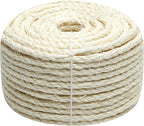 Natural Sisal Rope 1/4 Inch 32-Feet by Juomid