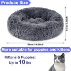 Cat Bed - Calming Cat Bed for Small Kittens Donut Washable Round for Indoor - Image 2