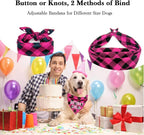 Birthday Plaid Dog Bandana - Image 2