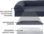 Furhaven Orthopedic Dog Bed for Medium/Small Dogs w/ Removable Bolsters & - Image 4