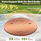 NNG 3 Pack Bird Bath Copper Disk, 1mm Thick Reinforced 99.9% Pure Copper Bird - Image 3
